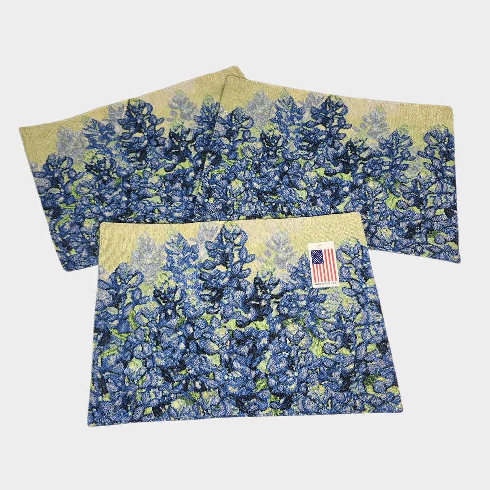 3 Vintage Floral Tapestry Placemats Bonnet Floral Cottage USA Cottagecore‎